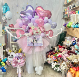 風船とお花 になりん